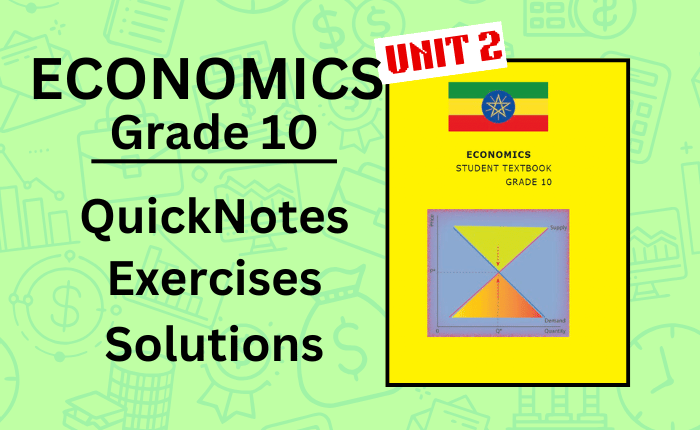 Grade 10 Economics Unit 2 : Theories of Demand and Supply